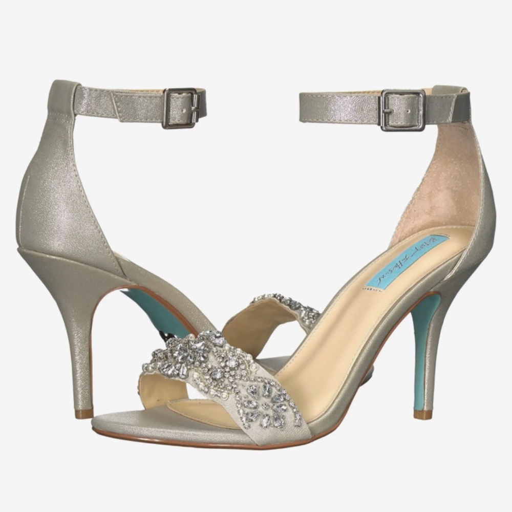 Blue by Betsy Johnson Silver heels